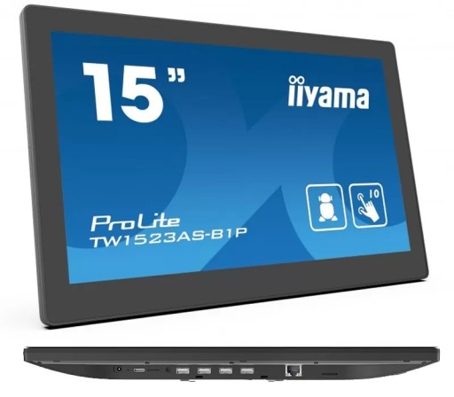 Monitor dotykowy iiyama 15' Android PoE, mikrofon