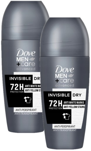 Dove Men+Care Invisible Dry Antyperspirant w kulce 2x 50 ml