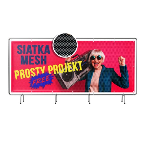 SIATKA MESH BANER REKLAMOWY 1m2 + PROJEKT GRATIS