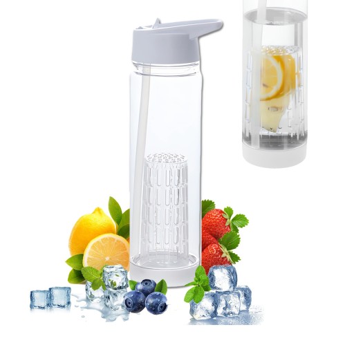SZKLANA BUTELKA NA WODĘ SOK OWOCE LÓD 750ml SPORTOWA Z ETUI