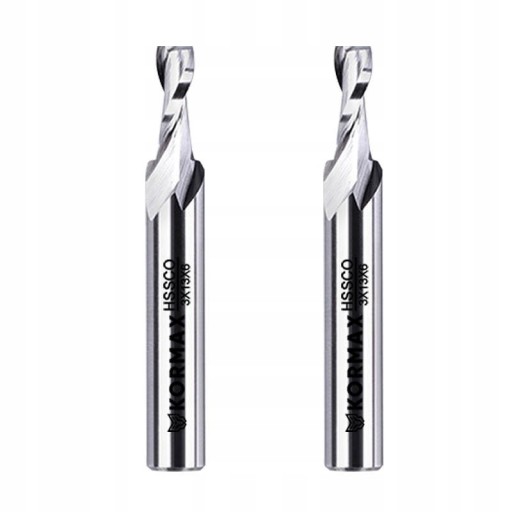 Frez do metalu kobalt 5mm Z2 HSSCO Kormax FM2Z-5 dwuostrzowy kobaltowy