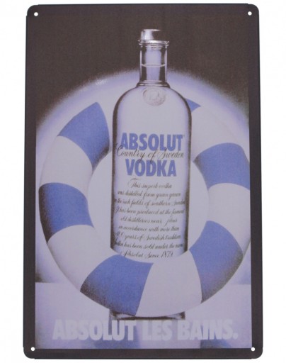Tabliczka Ozdobna Blacha Absolut Retro Vintage