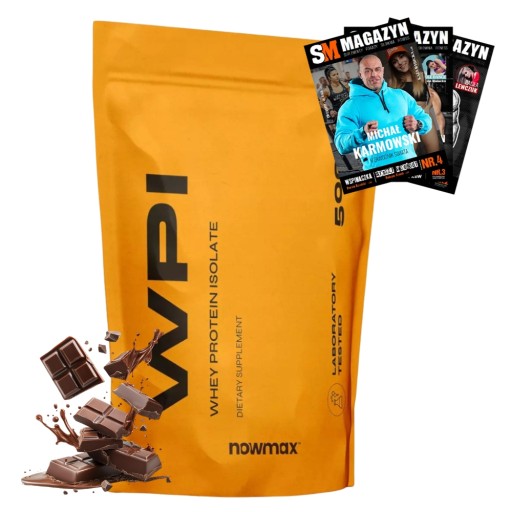 nowmax WPI PROTEIN 500g BIAŁKO 87% IZOLAT SERWATKA WEGAŃSKIE BIAŁKO