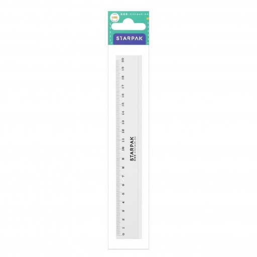 LINIJKA PLASTIKOWA 20CM STK, STARPAK
