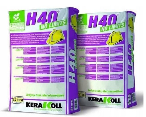 KERAKOLL H40 NO LIMITS SZARY KLEJ ELASTYCZNY 25KG
