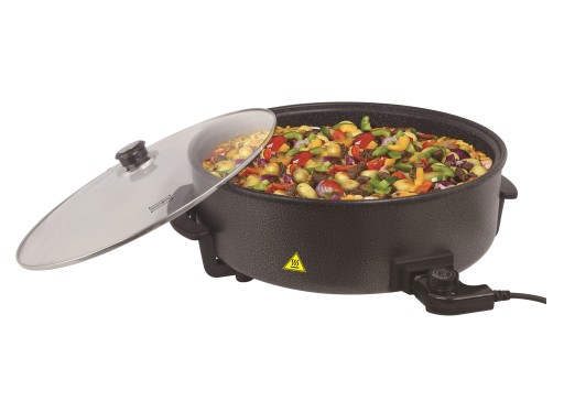 PATELNIA ELEKTRYCZNA NAJWIĘKSZA 42cm DUŻA XXL 1500W NIEPRZYWIERA NON-STICK