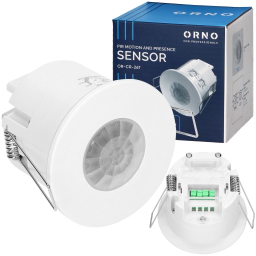 CZUJNIK RUCHU DO SUFITÓW PODWIESZANYCH PODTYNKOWY LED CZUJKA PIR 360° IP65