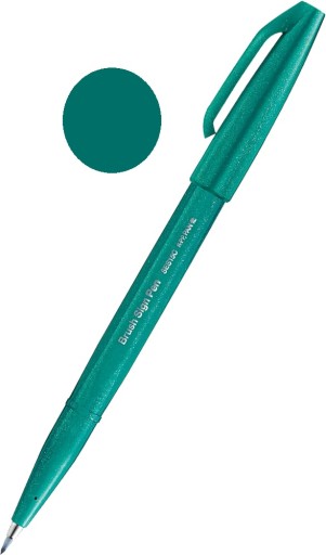 PISAK PĘDZELKOWY BRUSH PEN do kaligrafii szkiców marker Pentel TURKUSOWY
