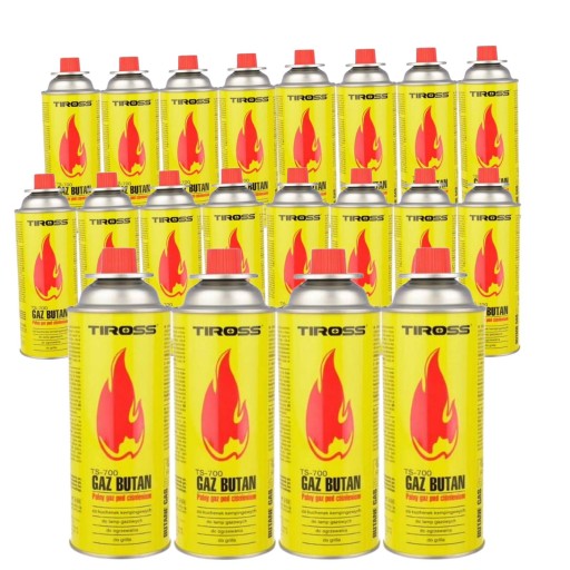 NABÓJ GAZOWY KARTUSZ GAZ do kuchenki palnika TIROSS 400ml 20szt