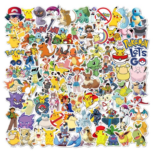 NAKLEJKI POKEMON NIEPOWTARZALNY 100 SZT