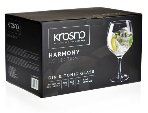 DUŻE Kieliszki Gin Tonic KROSNO Harmony 700 ml