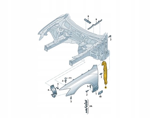 OSŁONA BŁOTNIKA LEWY PRZÓD AUDI A6 C7 4G0821111