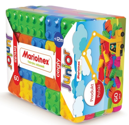 Marioinex Klocki CEGŁY JUNIOR Budowlane 60 el.