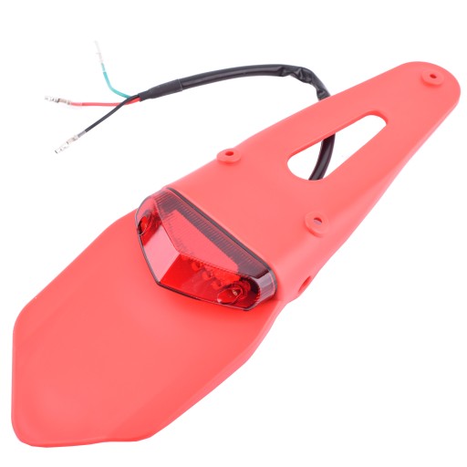 LAMPA TYL Z BLOTNIKIEM CROSS Enduro LED CZERWONA