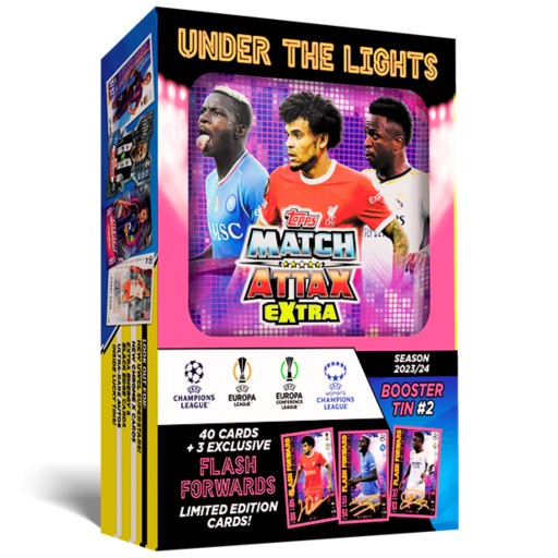 Match Attax Extra Puszka Mini 2024 Flash Forwards Karty piłkarskie Topps