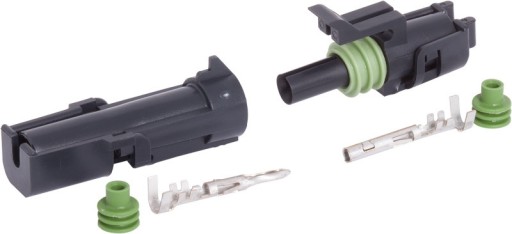 ZŁĄCZE WEATHER PACK WTYK+GNIAZDO 1 PIN