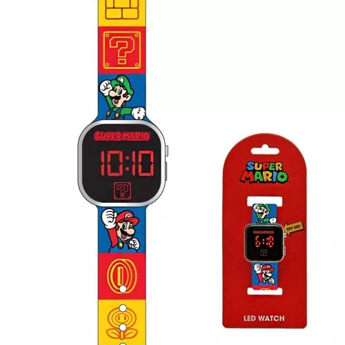 Super Mario zegarek cyfrowy led