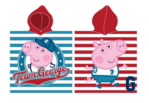 Ręcznik plażowy Świnka Peppa Pig ponczo GEORGE