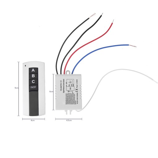 220V ON/OFF Wireless Digital Remote Control Switch