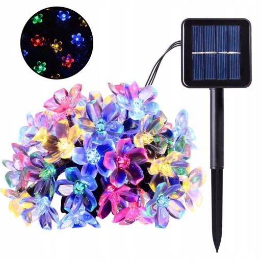 GIRLANDA SOLARNA OGRODOWA LAMPKI LED 30 ŻARÓWEK
