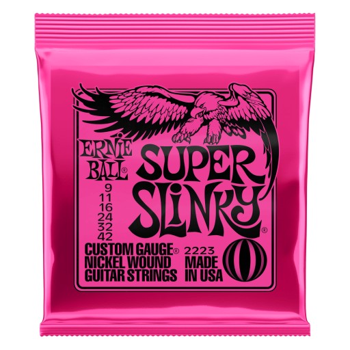 Struny do gitary elektrycznej Ernie Ball 2223 Super Slinky Nickel 9-42