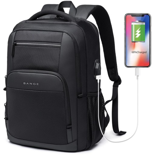 WROCŁAW Plecak Bange na laptopa 17,3 BG-1921 z USB dwukomorowy czarny
