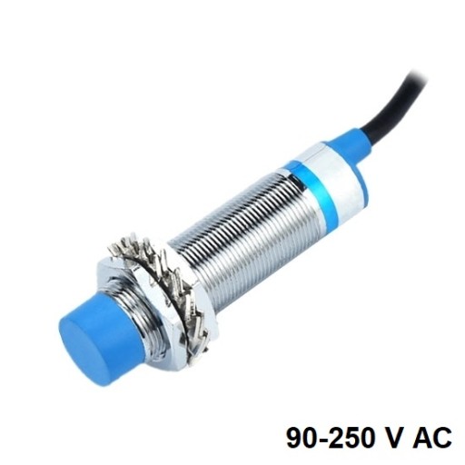 Czujnik Indukcyjny M12 (NO) Sn-4 (2-przew) 90-250V