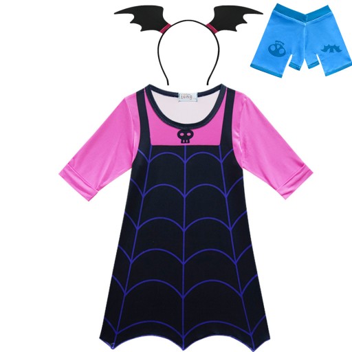 cosplay dziecięca vampirina sukienka kostium halloween B53-59