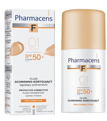 PHARMACERIS F FLUID KORYGUJĄCY SPF 50+ 01 IVORY