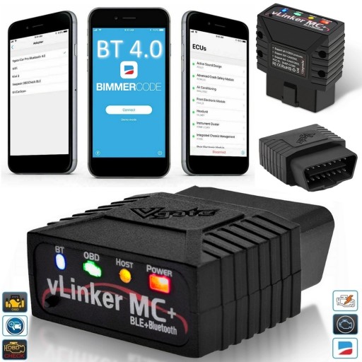 INTERFEJS DIAGNOSTYCZNY OBD2 FORSCAN BIMMERCODE BIMMERTOOL BLUETOOTH MC+ BT