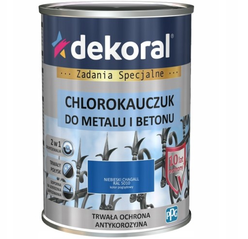 chlorokauczuk do metalu i betonu Niebieski Chagall