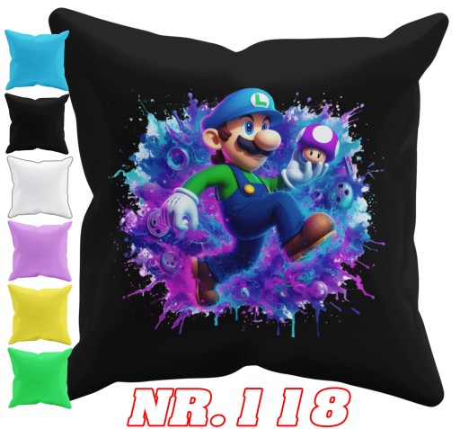 POSZEWKA NA PODUSZKĘ JAŚKA DO PRZEDSZKOLA MARIO LUIGI + IMIĘ GRATIS