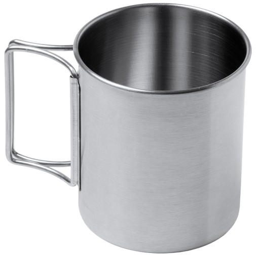 Kubek ze stali nierdzewnej z chowanymi rączkami | 450ml | Kubek survivalowy