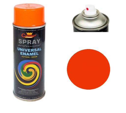 CHAMPION SPRAY UNIWERSALNY FARBA POMARAŃCZOWY RAL2004 400ml