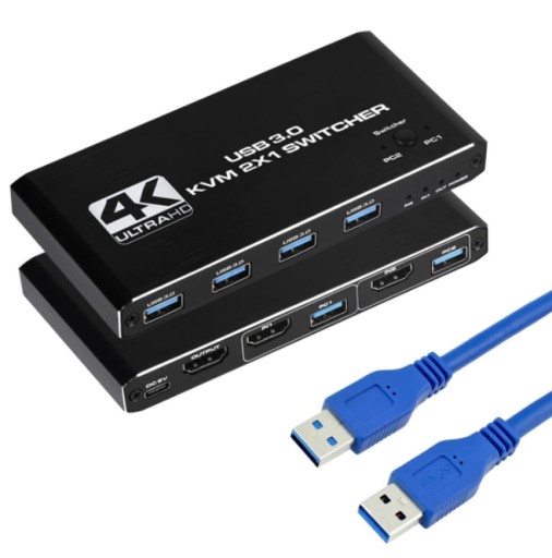 PRZEŁĄCZNIK KVM HDMI 2.0 USB SWITCH 4K/60HZ 4xUSB