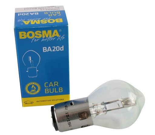 Żarówka 6V 15/15W Ba20D BOSMA Lampy przód S2 JAWA