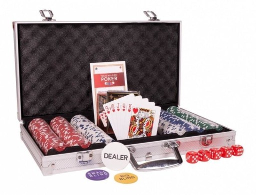Texas Hold'em Poker set Alu-Case - 300 żetonów 11,5g