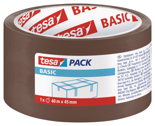 Taśma pakowa tesa BASIC 40m x 45mm, brązowa