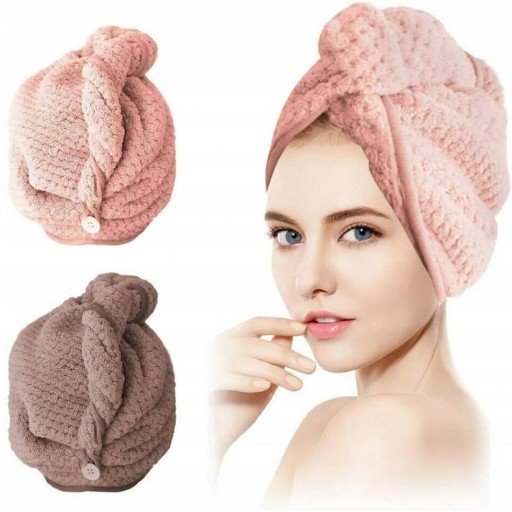 2xTurban na głowę turban do suszenia włosów