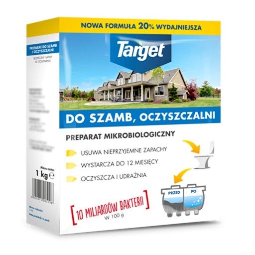 Bakterie do SZAMBA POŚ Target na ZAPACHY ROK 1KG
