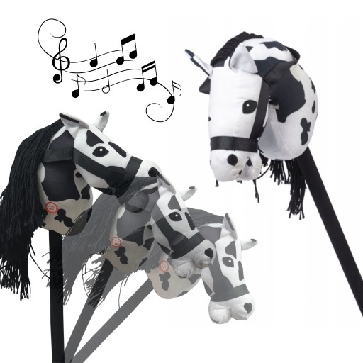 HOBBY HORSE Głowa Konia na kiju Pluszowa z grzywą Dźwięki KONIK KOŃ