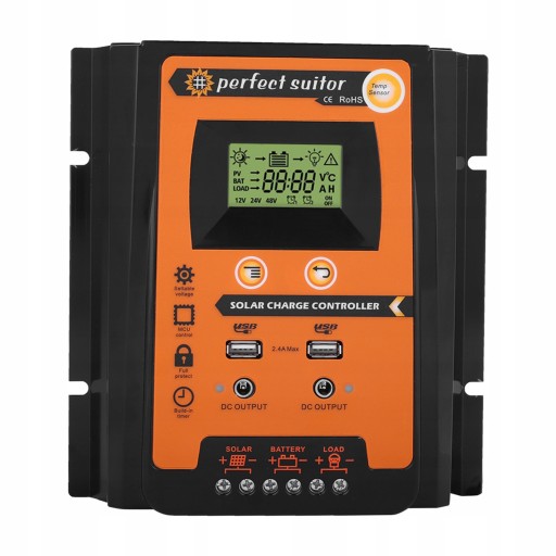 REGULATOR ŁADOWANIA SOLARNY KONTROLER 50A 12V24V