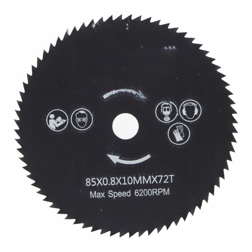 72T HSS Piła tarczowa do metalu drewna 85*10mm