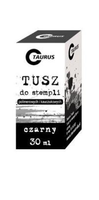 Tusz do stempli pieczątek 30 ml Taurus Czarny