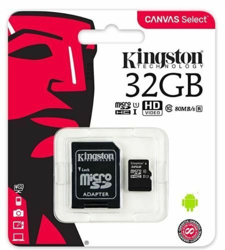 Karta pamięci microSD SDHC Kingston 32 GB do kamer