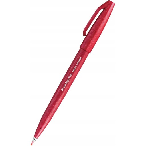 Długopis pędzelkowy do kaligrafii BRUSH SIGN PEN czerwony PENTEL