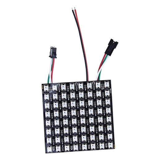 Panel matrycy pikseli LED Ekran WS2812B Oświetlenie Programowalne RGB DC5V 8x8cm