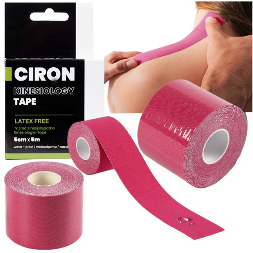 TEJPY Plastry kinesio kinesiotaping tape CIRON 5m TAŚMA kinezjologiczna
