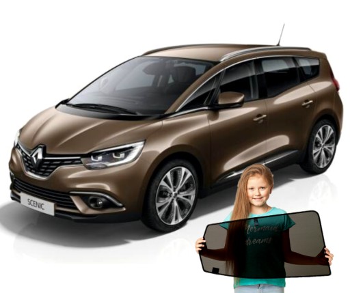 Zasłonki Osłony Przeciwsłoneczne na magnesach do Renault Grand Scenic 3 III