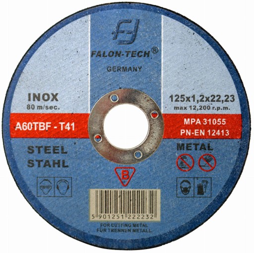 TARCZA DO CIĘCIA METALU inox 125 x 1,2 FALON TECH